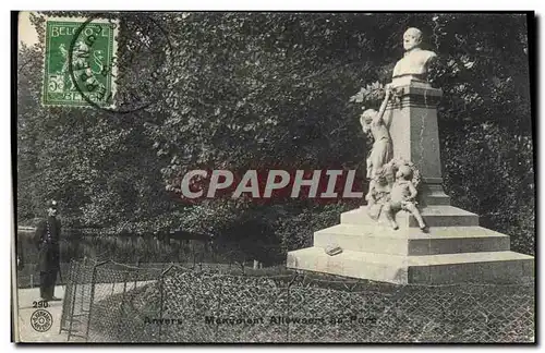 Ansichtskarte AK Anvers Monument Allewaert au parc