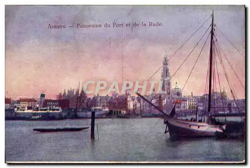 Ansichtskarte AK Anvers Panorama du Port et de la Rade Bateau