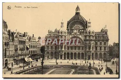 Cartes postales Anvers La Gare Centrale