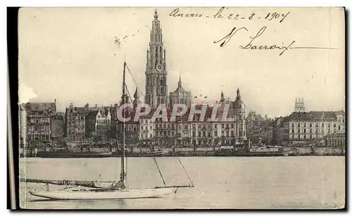 Ansichtskarte AK Anvers Panorama du Port et de la Rade Bateau