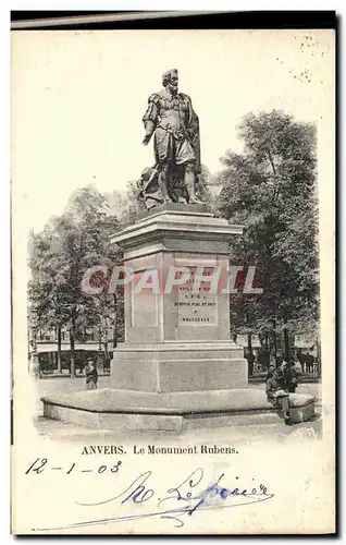 Cartes postales Anvers Le Monument Rubens