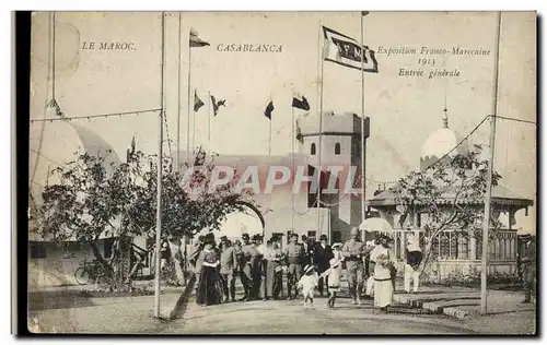 Cartes postales Marco Casablanca Exposition franco marocaine 1915 entree generale