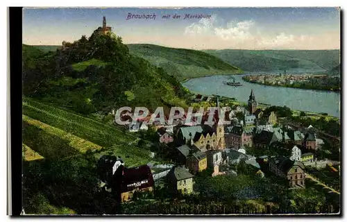 Cartes postales Braubach Mit der Marksburg