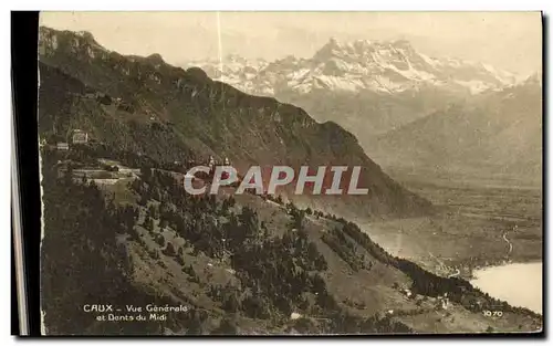 Cartes postales Caux Vue Generale et Dents du Midi