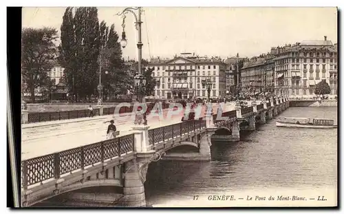 Cartes postales Geneve Le Pont du Mont Blanc