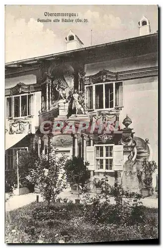 Cartes postales Oberammergau Gemalte alte Hauier