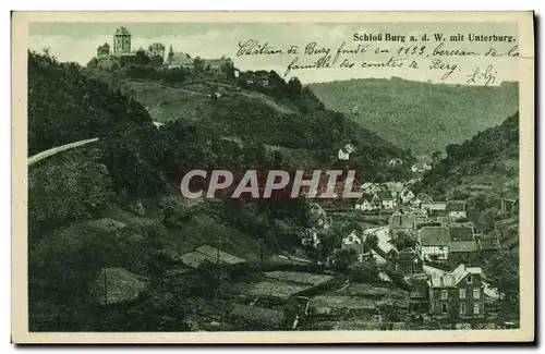 Cartes postales Schloss Burg mit Unterburg