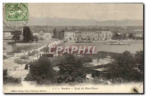 Cartes postales Geneve Quai du Mont Blanc