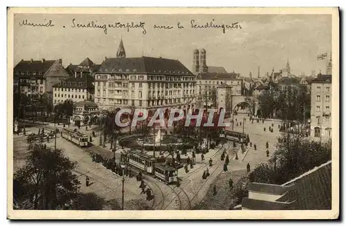 Cartes postales Munich Sendlingertorplatz mit Senlingertor