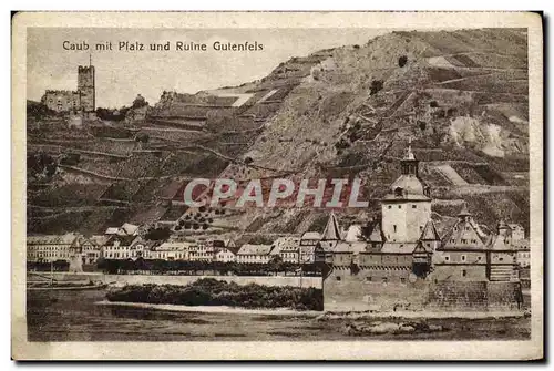 Cartes postales Caub Mit Pfalz Und Ruine Gutenfels