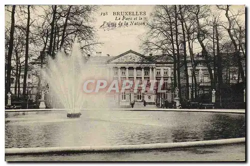 Cartes postales Bruxelles Le Parc et le Palais de la Nation