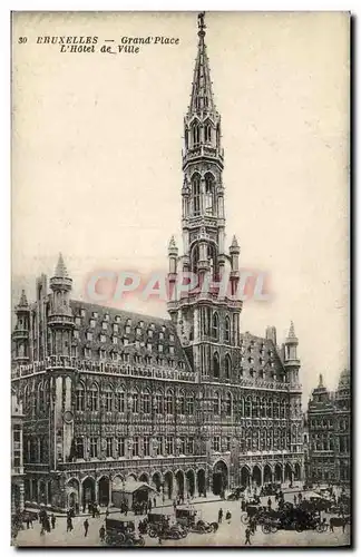 Cartes postales Bruxelles Grand Place L Hotel de Ville