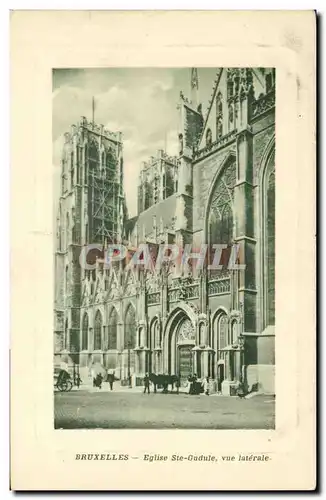Cartes postales Bruxelles Eglise Ste Gndule Vue Laterale