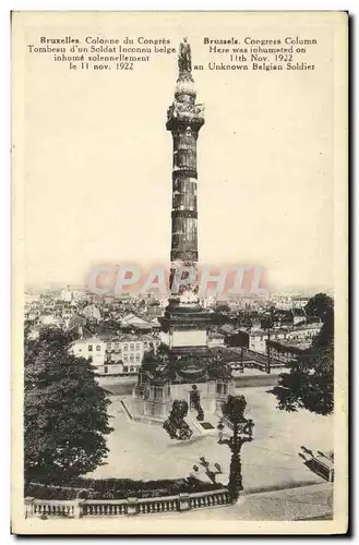 Cartes postales Bruxelles Colonne du Congres