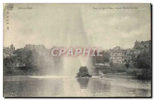 Cartes postales Bruxelles Lac et jet d eau Square Marie Louise