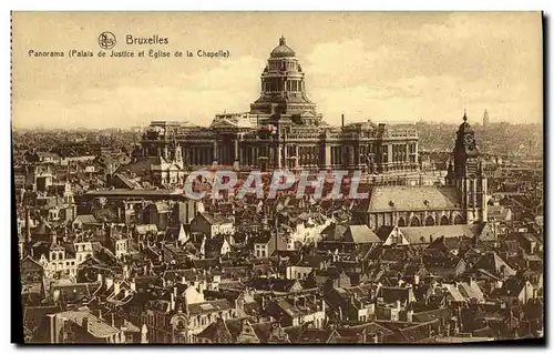 Ansichtskarte AK Bruxelles Panorama Palais de justice et eglise de la chapelle