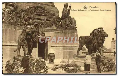 Ansichtskarte AK Bruxelles Colonne du Congres Le Tombeau du Soldat inconnu Lion