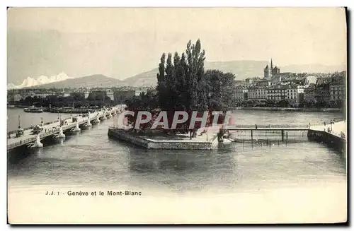 Cartes postales Geneve et le Mont Blanc