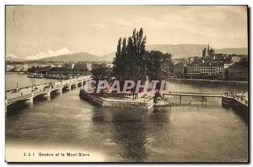 Cartes postales Geneve et le Mont Blanc