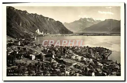 Cartes postales Montreux Vue generale et dents du midi