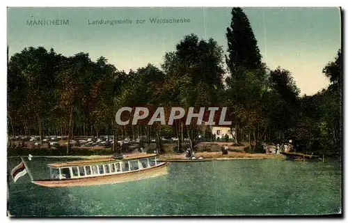 Cartes postales Mannheim Landungestelle Sur Walsdschenke