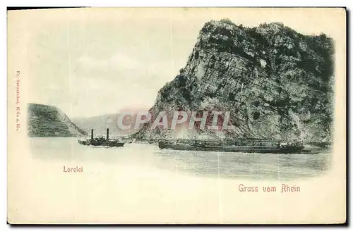 Cartes postales Lorelei Gruss Vom Rhein