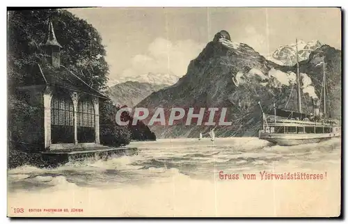 Cartes postales Gruss Vom Vierwaldstattersee Bateau