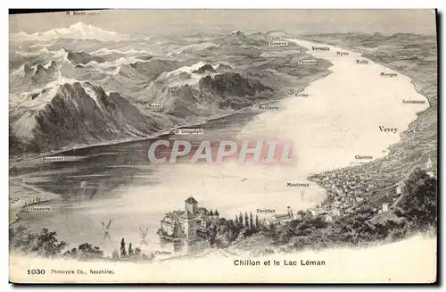 Cartes postales Lac Leman Chillon