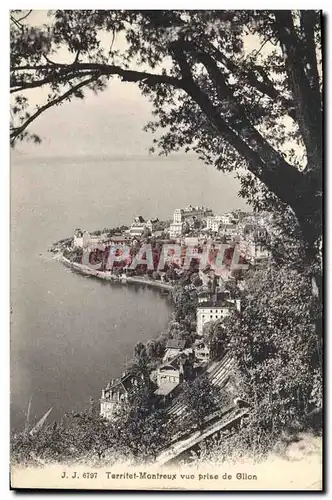 Cartes postales Terrifet Montreux Vue Prise de Glion
