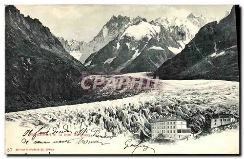 Cartes postales Montanvert et la mer de glace