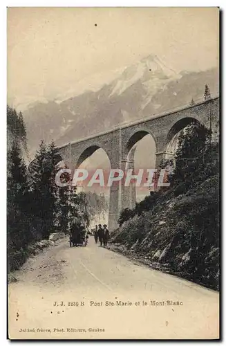 Cartes postales Pont Ste Marie et le Mont Blanc