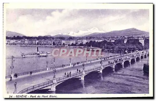 Cartes postales Geneve Pont du Mont Blanc