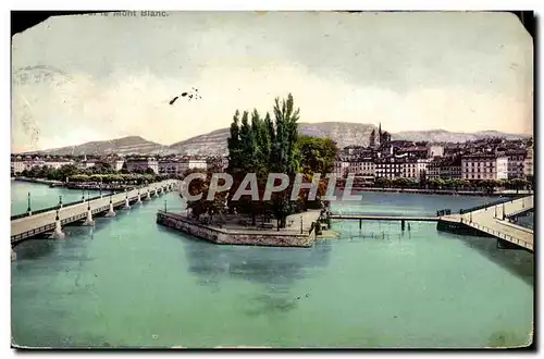 Cartes postales Geneve et le Mont Blanc