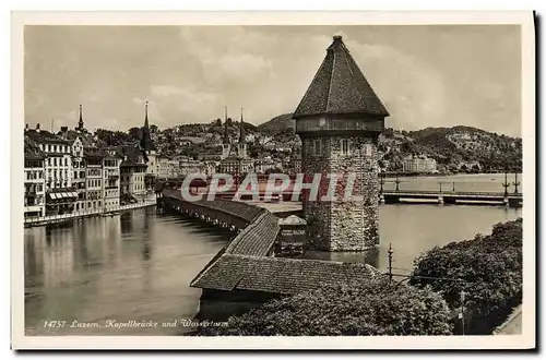 Cartes postales Luzern Kapellbrucke uned Wasserturm