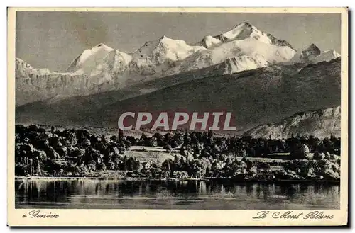 Cartes postales Geneve Le Mont Blanc