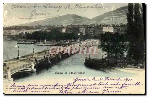 Cartes postales Geneve et le Mont Blanc