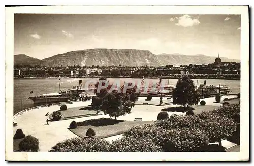 Cartes postales Geneve Quai du Mont Blanc et la Ville