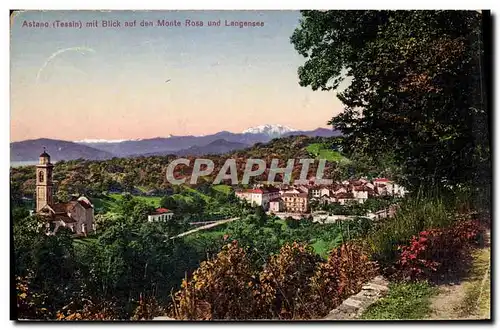 Cartes postales Astano Mit Blick auf den Monte Rose Und Langensee Tessin