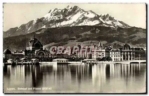 Cartes postales Luzern Bahnhof und Pillatus