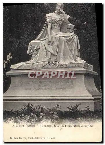 Cartes postales Territet Monument de SM l imperatrice d Autriche