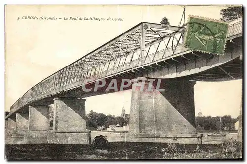 Cartes postales Cerons Le Pont de Cadillac Vu de Ceron