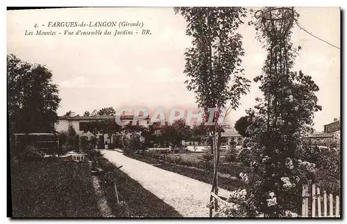 Ansichtskarte AK Fargues de Langon Les Mounies Vue d ensemble des Jardins