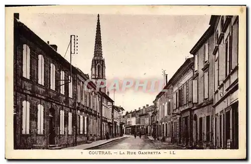 Cartes postales Coutras La Rue Gambetta