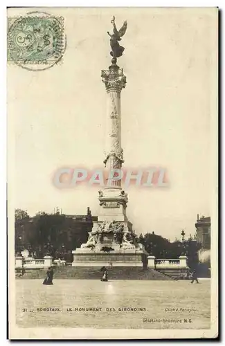 Cartes postales Bordeaux Le Monument Des Girondins