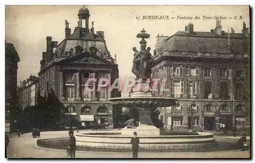 Ansichtskarte AK Bordeaux Fontaine des Trois Graces