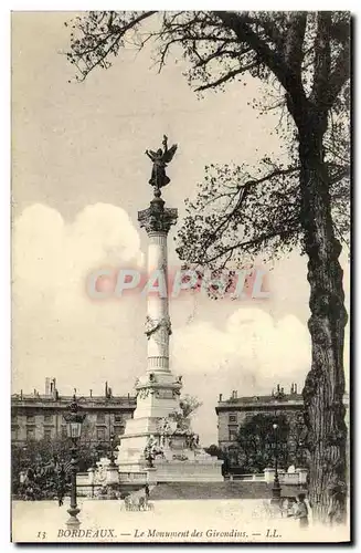 Cartes postales Bordeaux Le Monument des Girondins