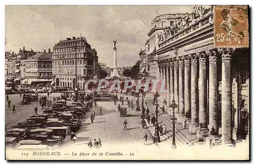 Cartes postales Bordeaux La Place de la Comedie