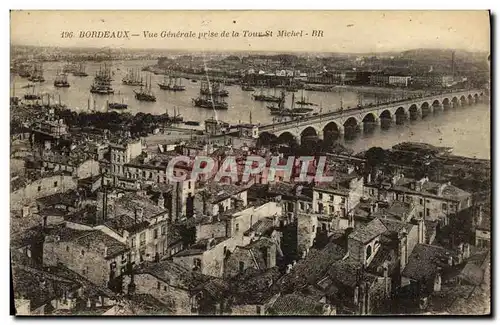 Cartes postales Bordeaux Vue Generale Prise de la Tour St Michel