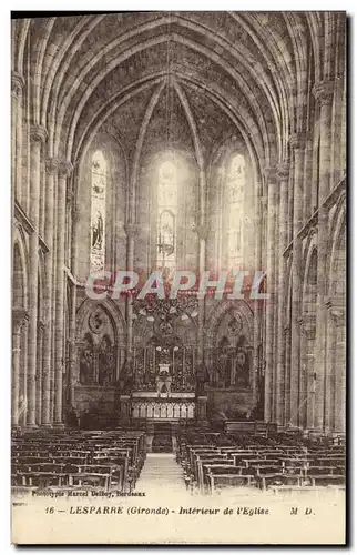 Cartes postales Lesparre Interieur de L Eglise