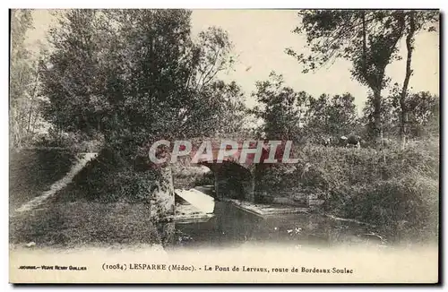 Ansichtskarte AK Lesparre Le pont de lervaux route de Bordeaux Soulac